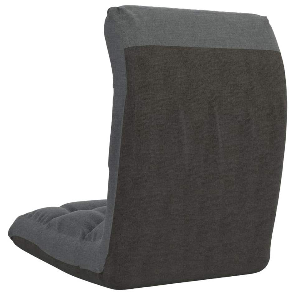 Silla de suelo plegable de tela gris