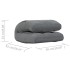 Silla de suelo plegable de tela gris