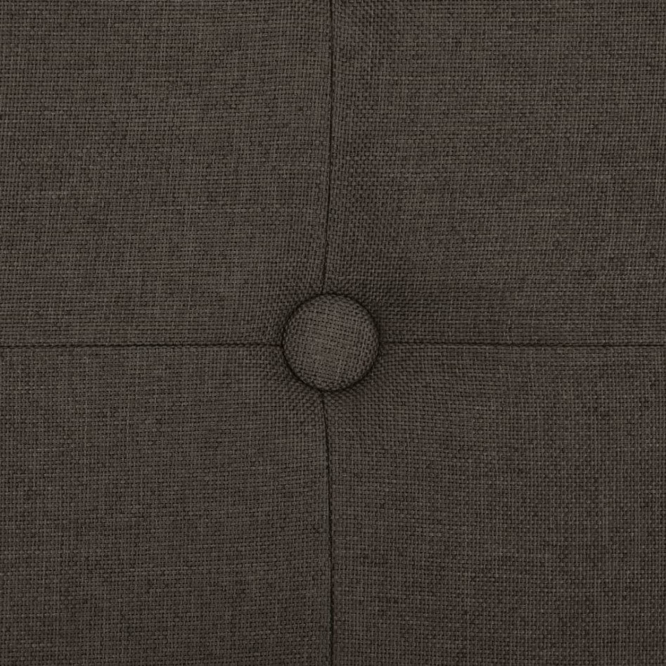 Banco de almacenamiento plegable lino sintético marrón