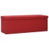 Banco de almacenamiento plegable lino sintético rojo vino