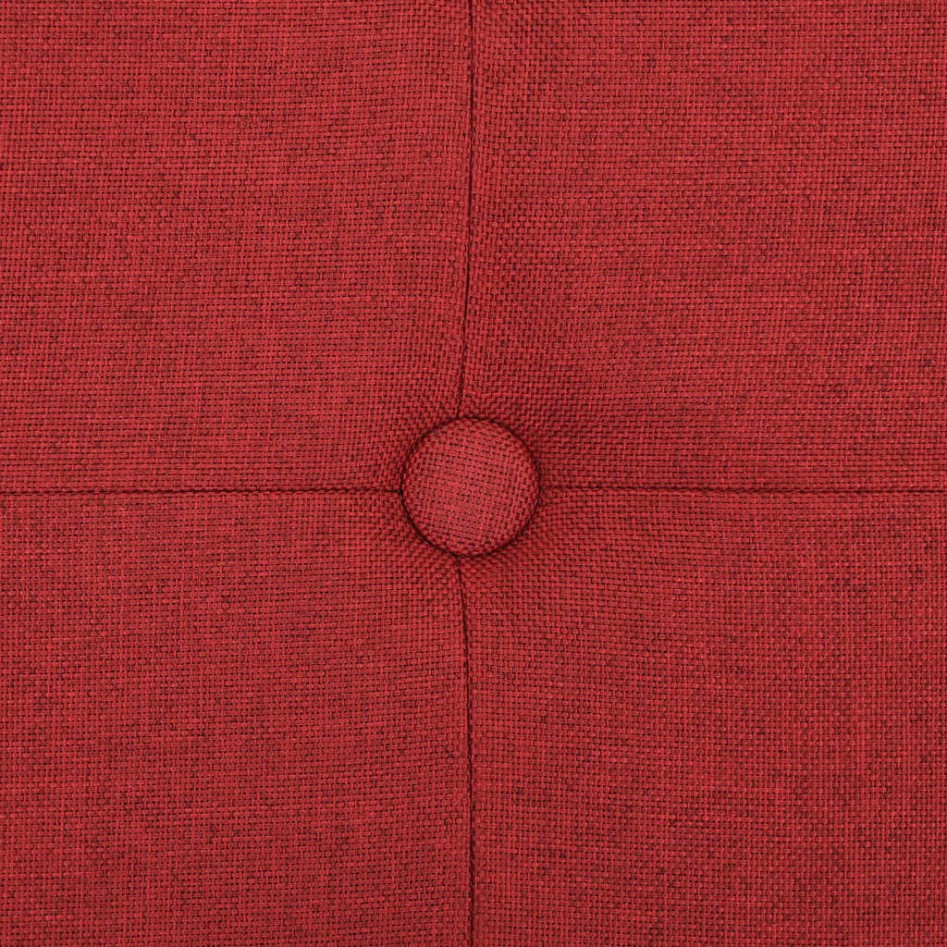 Banco de almacenamiento plegable lino sintético rojo vino