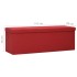 Banco de almacenamiento plegable lino sintético rojo vino