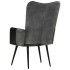 Sillón orejero cuero auténtico negro y