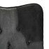 Sillón orejero cuero auténtico negro y