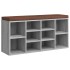 Banco zapatero madera contrachapada gris Sonoma 103x30x48