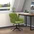 Silla de oficina giratoria de terciopelo verde