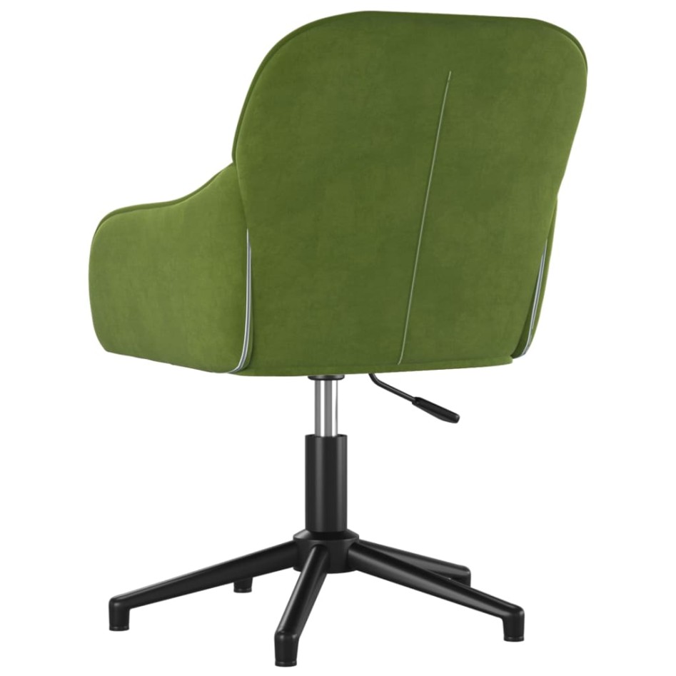 Silla de oficina giratoria de terciopelo verde