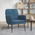 Sillón de terciopelo azul 62x79x79