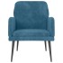Sillón de terciopelo azul 62x79x79
