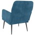Sillón de terciopelo azul 62x79x79