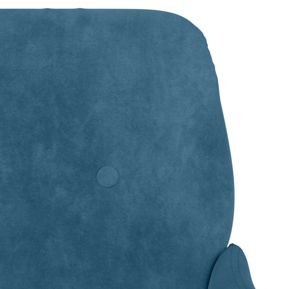 Sillón de terciopelo azul 62x79x79