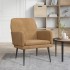Sillón de terciopelo marrón 62x79x79