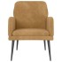 Sillón de terciopelo marrón 62x79x79
