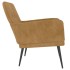 Sillón de terciopelo marrón 62x79x79