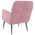 Sillón de terciopelo rosa 62x79x79