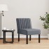 Silla tapizada de terciopelo gris