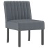 Silla tapizada de terciopelo gris