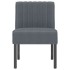 Silla tapizada de terciopelo gris