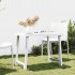 Mesa de camping con aspecto de madera PP blanco 79x56x64