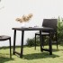 Mesa de camping aspecto de madera PP gris antracita 79x56x64