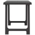 Mesa de camping aspecto de madera PP gris antracita 79x56x64