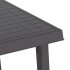 Mesa de camping aspecto de madera PP gris antracita 79x56x64