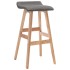 Taburete de cocina de tela gris