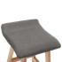 Taburete de cocina de tela gris
