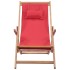 Silla de playa plegable de tela y estructura de madera
