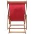 Silla de playa plegable de tela y estructura de madera