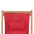 Silla de playa plegable de tela y estructura de madera