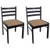 Sillas de comedor 2 uds madera maciza caucho terciopelo