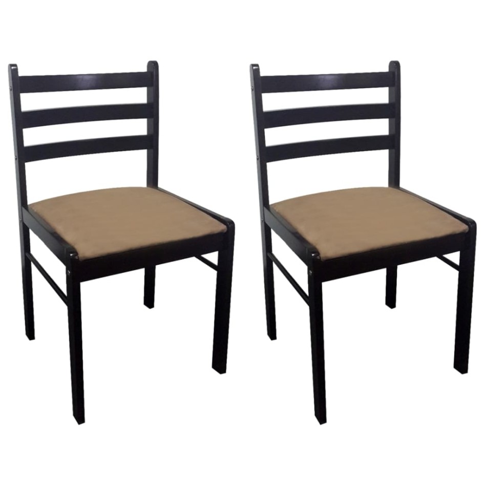 Sillas de comedor 2 uds madera maciza caucho terciopelo