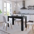 Mesa de comedor de madera contrachapada negro 120x60x76
