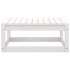 Taburetes de jardín con cojines blanco 2 uds madera maciza