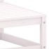 Taburetes de jardín con cojines blanco 2 uds madera maciza