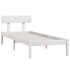 Estructura de cama individual pequeña sin colchón madera