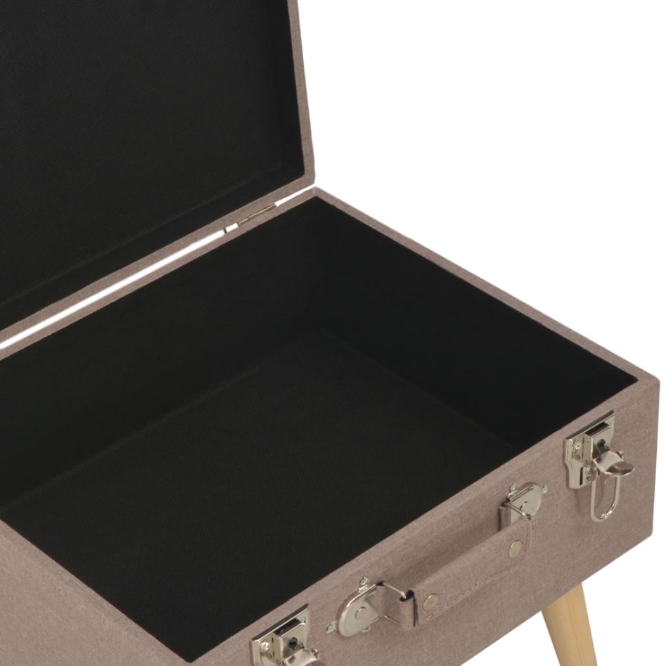 Taburete de almacenamiento 40 cm marrón de