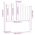 Cabecero de cama madera maciza de pino 106x4x110