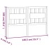 Cabecero de cama madera maciza de pino 140,5x4x100