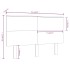 Cabecero de cama madera maciza de pino 154x6x82,5