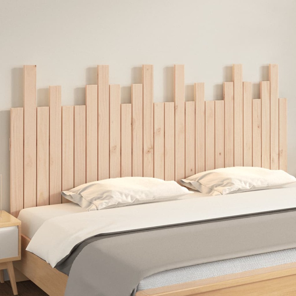 Cabecero de cama de pared madera maciza de pino 166x3x80