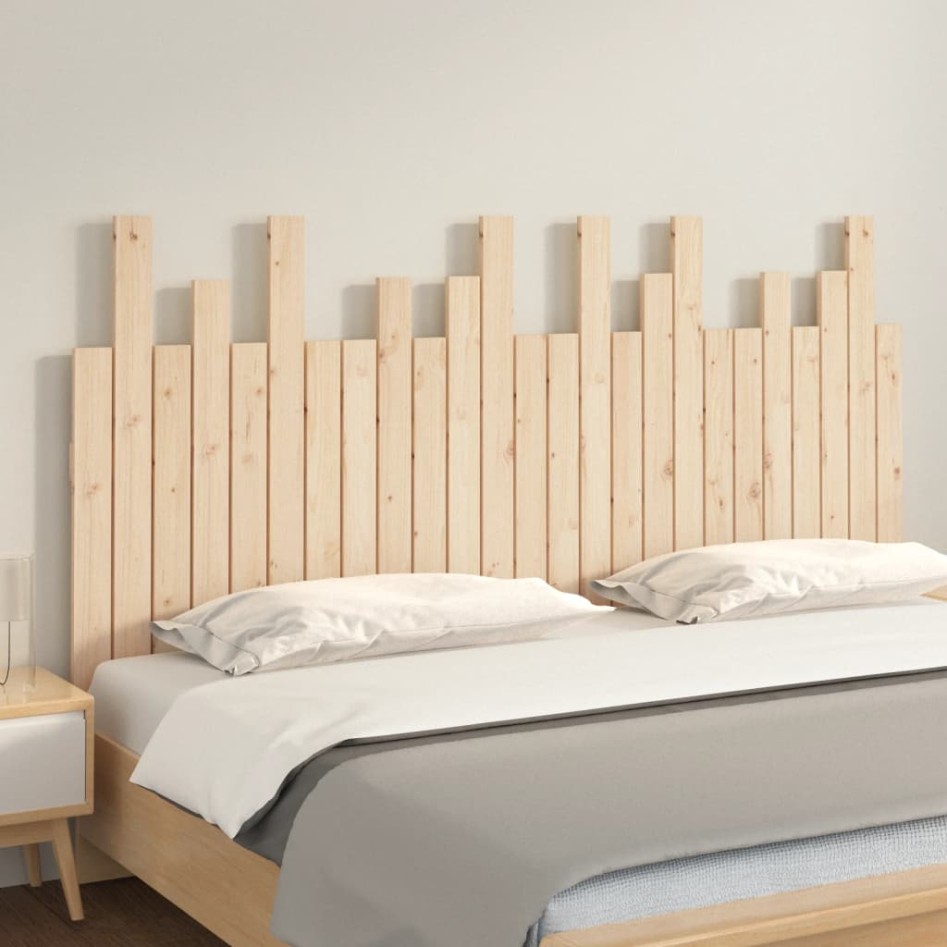 Cabecero de cama de pared madera maciza de pino 159,5x3x80