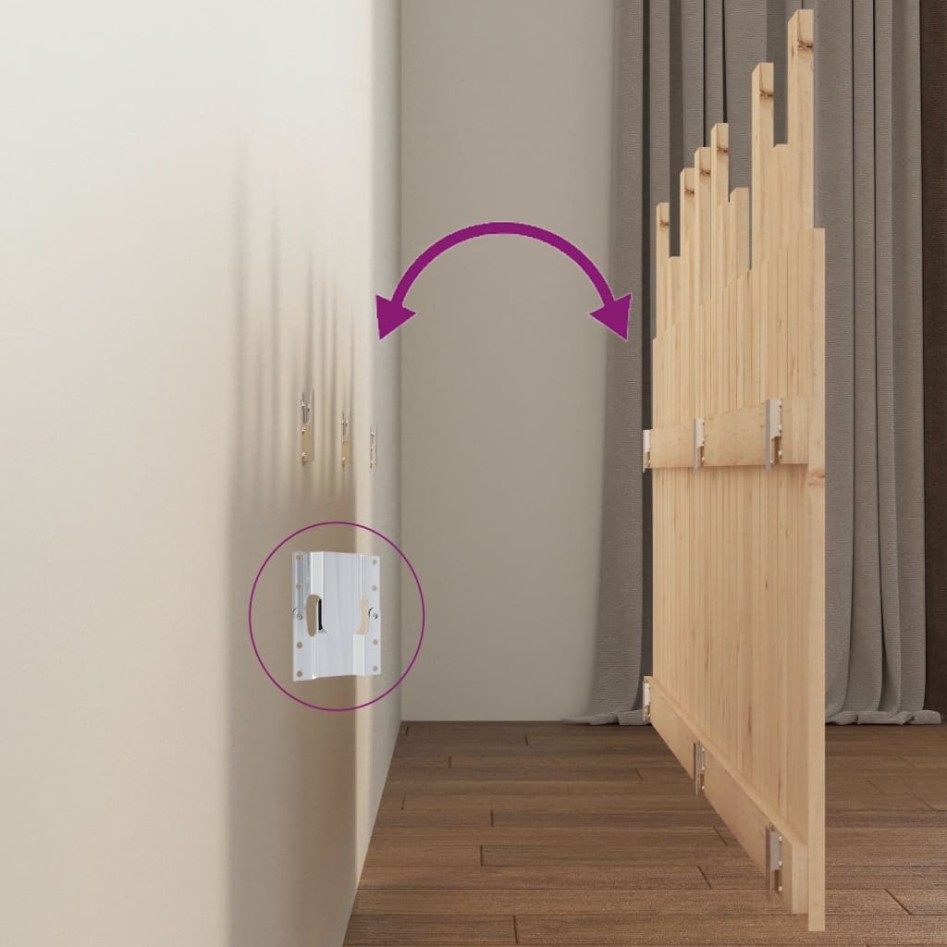Cabecero de cama de pared madera maciza de pino 159,5x3x80