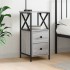 Mesita de noche madera de ingeniería gris Sonoma 34x35,5x70