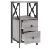 Mesita de noche madera de ingeniería gris Sonoma 34x35,5x70