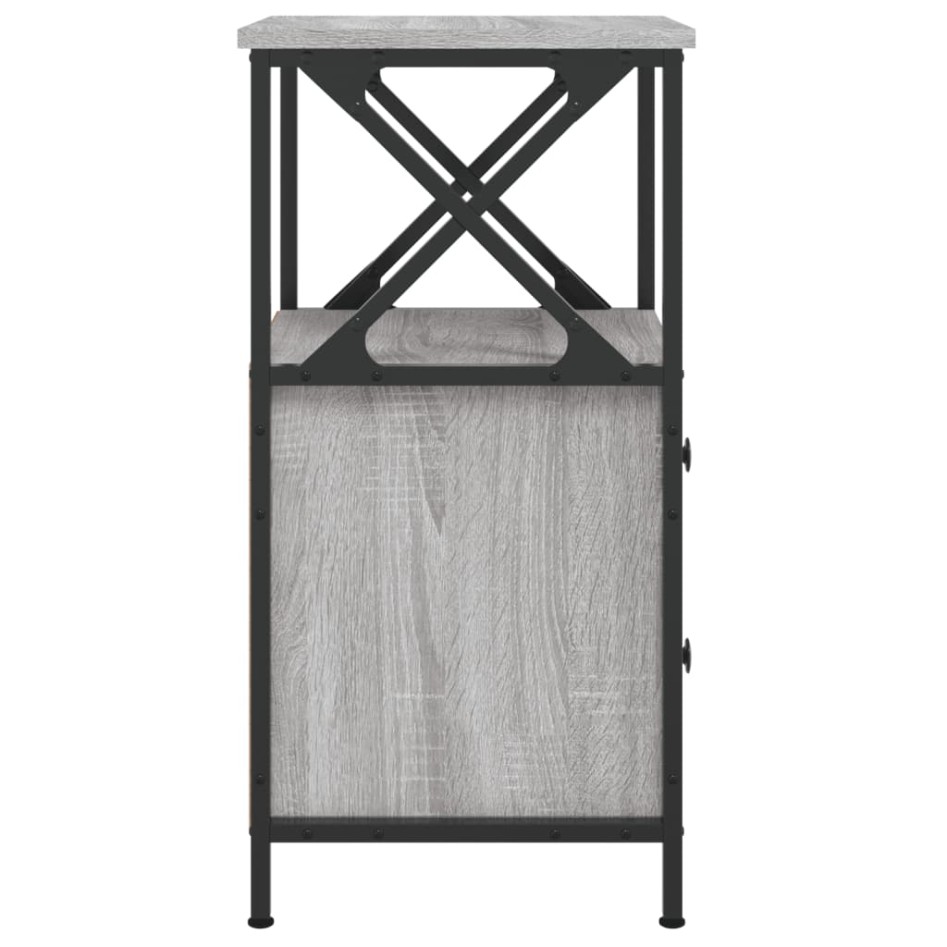 Mesita de noche madera de ingeniería gris Sonoma 34x35,5x70