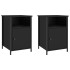 Mesitas de noche 2 uds madera contrachapada negro 40x42x60