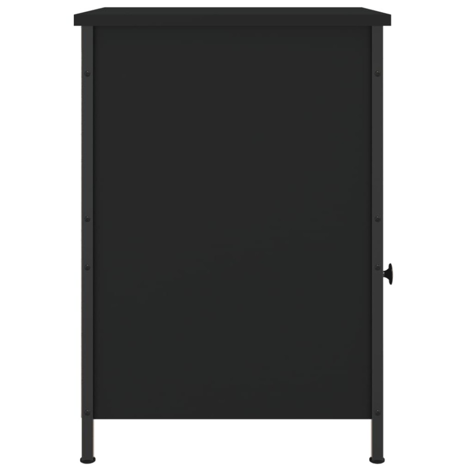 Mesitas de noche 2 uds madera contrachapada negro 40x42x60