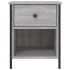 Mesita de noche 2 uds madera ingeniería gris Sonoma 40x42x50